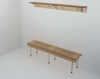 Bench Seating – Wall with Shelving (BSW-S)