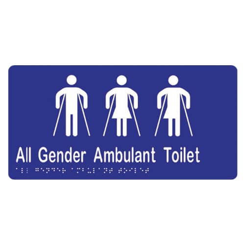 All Gender Ambulant Toilet MLS16446-BLU