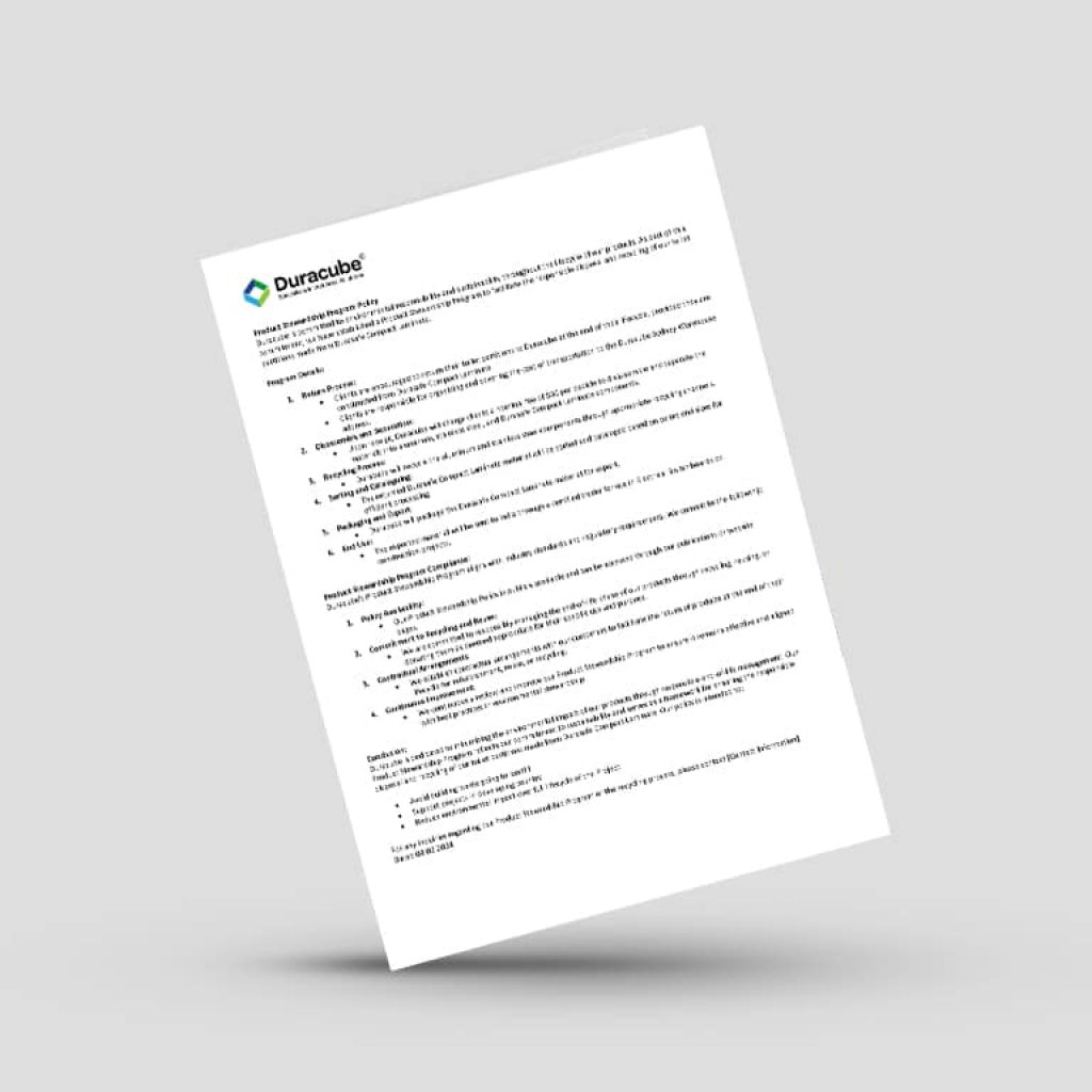 Product Stewardship Program Policy